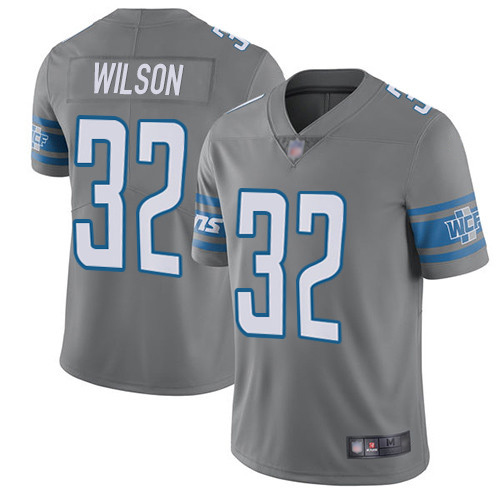 Detroit Lions Limited Steel Men Tavon Wilson Jersey NFL Football 32 Rush Vapor Untouchable